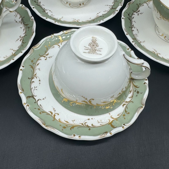 Royal Doulton Fontainebleau Tea Cup Saucer Sets(Set of 4) Bone China England - Picture 5 of 6